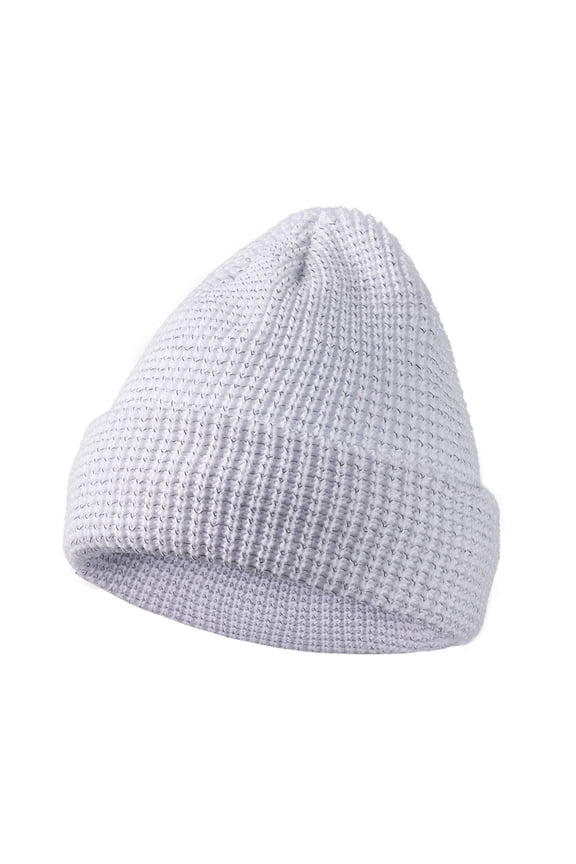 Winter Beanies Winter Woolen Melon Hat Reflective Silk Knitted Hat Solid Color Thick Velvet Warm Ear Protection Toe Cap Hat