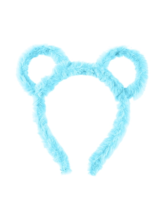 Winter Cartoon Bear Ears Headband Women Stuffed Hair Party Makeup Accessory