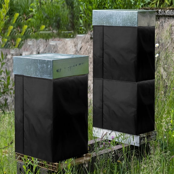 Winter Bee Hive Wraps - Winter Bee Hive Insulation Wrap, Adjustable Strap and Ventilation for Temperature Control, 76.5in Long for Beekeeping Protector Black