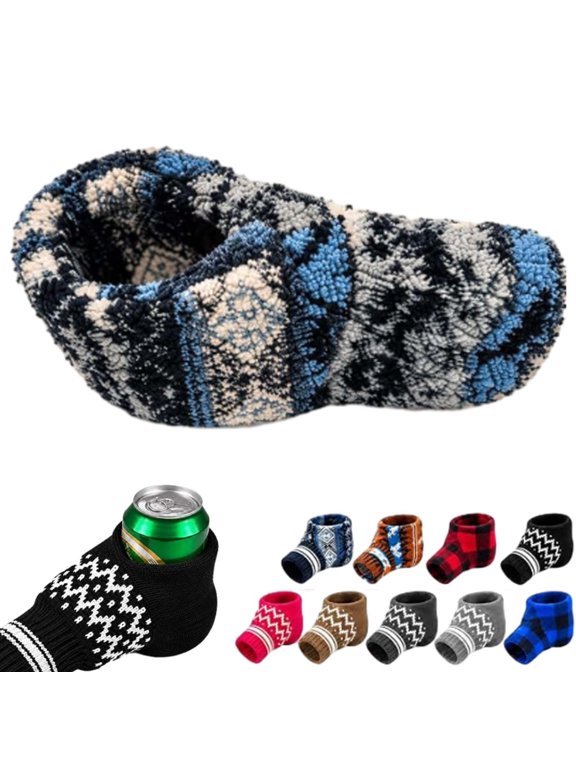 Winter Beer Glove Knit Mitten Mitt Holder Warm Hands Cool Drinks Party, Insulating Gloves to Keep Your Hands Warm in Winter - New Year Party Favors