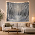 thumbnail image 1 of Winter Birch Grove with Snowy Path and Ethereal Light, Serene Boho for Nature Lovers, Tranquil Forest Wall Art, Christmas Gift Tapestry Wall Hanging for Bedroom and Living Room, 1 of 7
