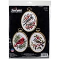 thumbnail image 1 of Winter Birds Embroidery Kit Set Of 3-3"X4" Stitched In Floss, Pk 1, Janlynn, 1 of 2