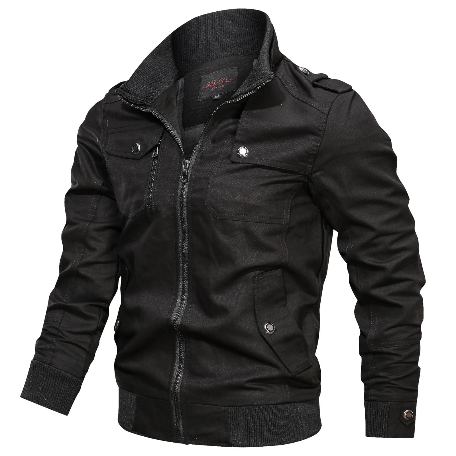 Winter Black Jackets For Men Men S Casual Plus Size Military