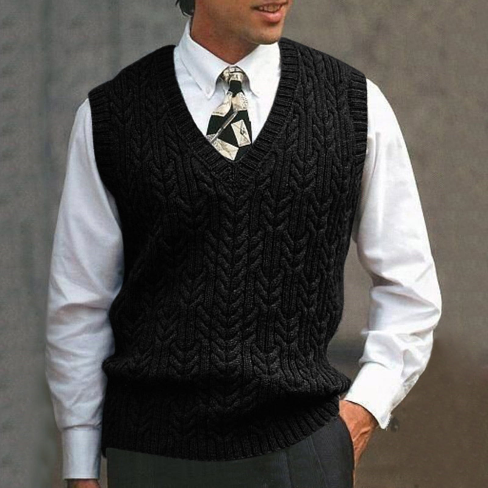 Amazon.com: Men's Sweater Vest Autumn and Winter Plaid
