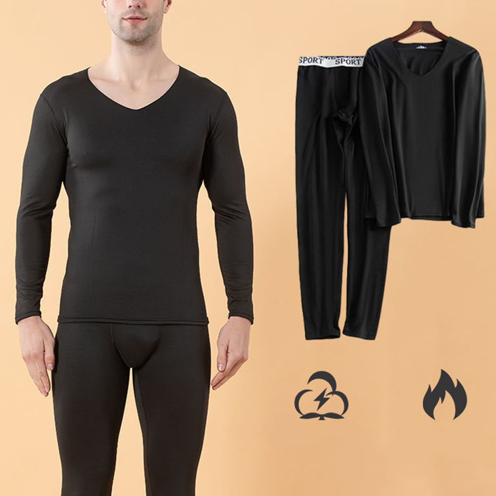 Men's Winter Thermal Underwear Set (2-Piece)