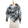 thumbnail image 1 of Winter Black Women Fall Scarf Classic Tassel Plaid Warm Soft Large Blanket Wrap Shawl Scarves, 1 of 6