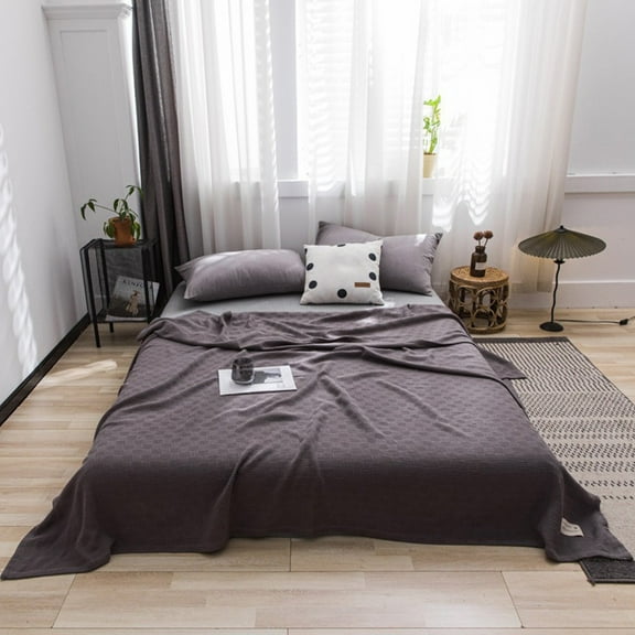 Winter Blanket - Cotton Bed Blanket Twin Cotton Thermal Blanket Bed Throw Breathable Soft Comfortable Blanket For All Season