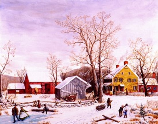Winter Blessing Canvas Art - Joseph Holodook (24 x 19)