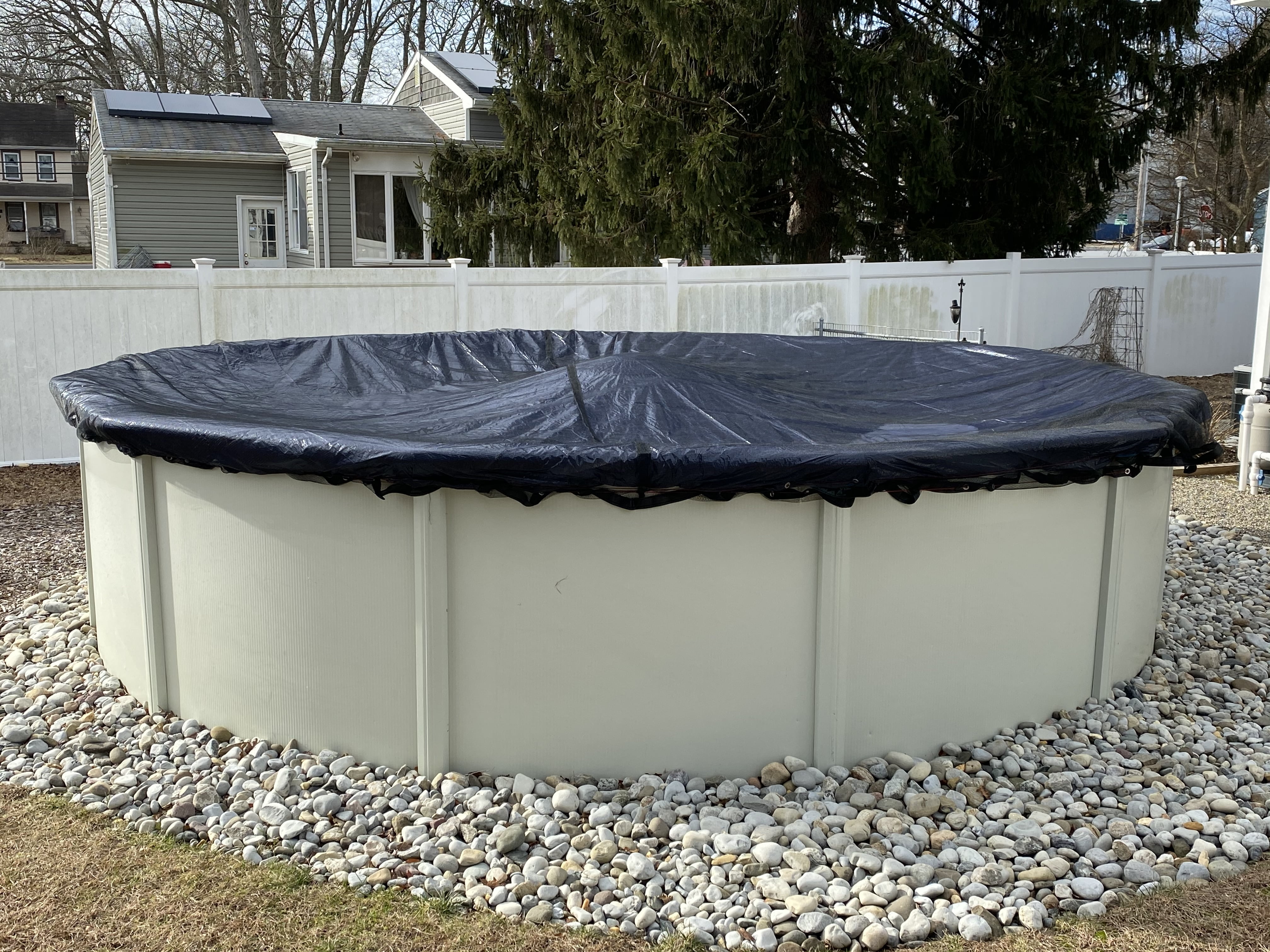 19.7 Feet Round Leaf Net Cover For Above Ground Pool, Winter Cover Mesh Cover With 12 Pcs Large Metal Clips,Pool Safety Net Fits 18FT