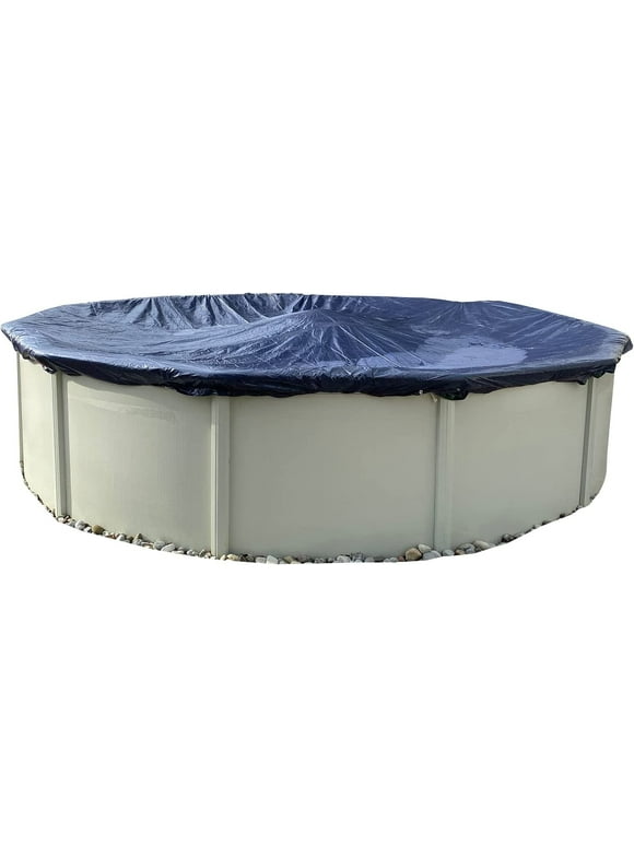 Winter Block Pool Cover for Above Ground Round Pool, 24 ft Includes Winch and Cable