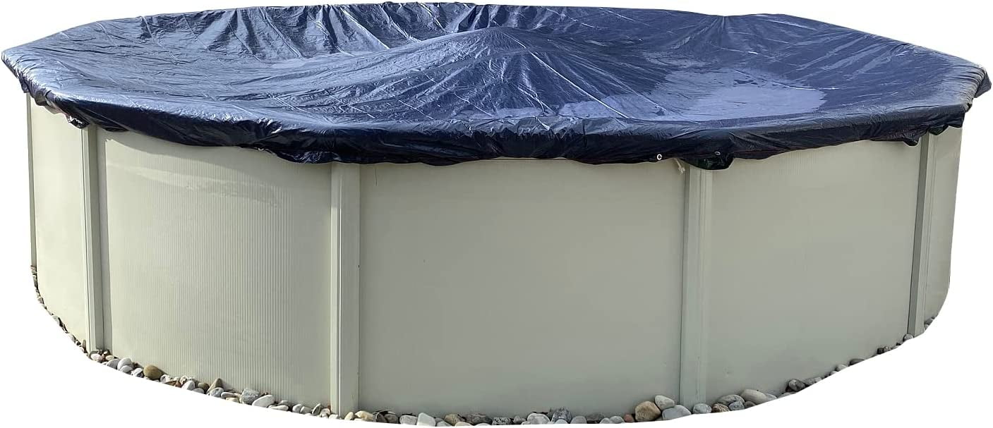 Winter Block Pool Cover for Above Ground Round Pool, 28 ft Includes Winch and Cable