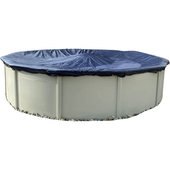 Winter Block Pool Laminated Polyethylene Cover for Aboveground Round Pool, 10 ft, Includes Winch and Cable