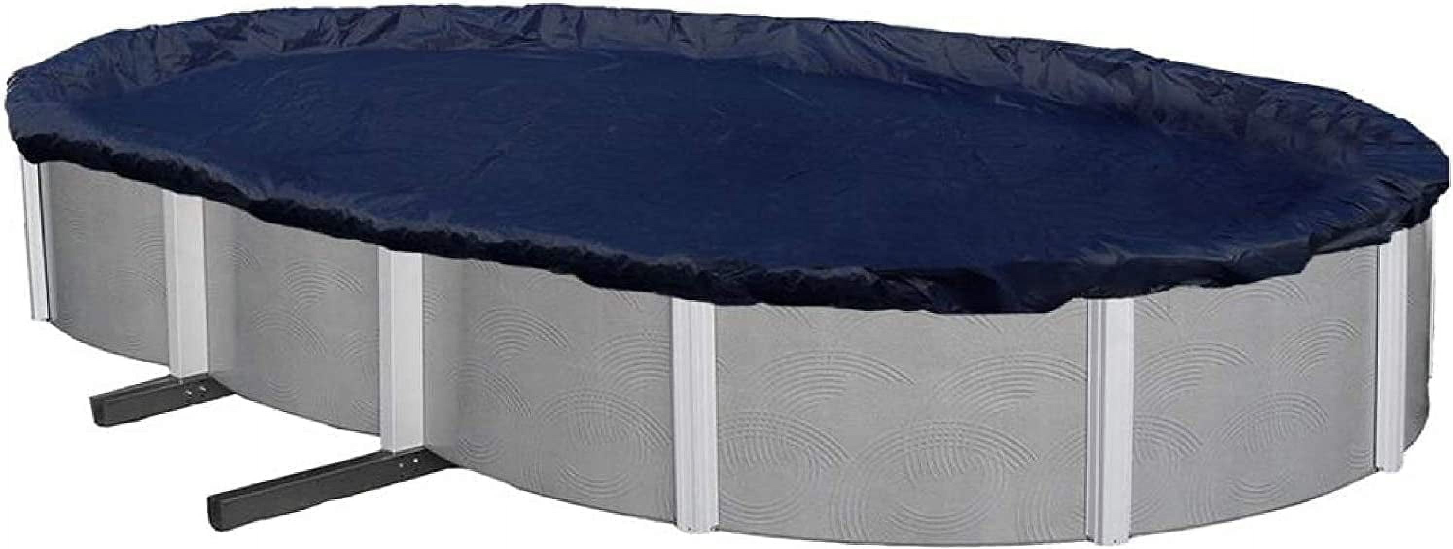 Winter Block 10' x 15' UV Resistant Oval Dark Blue Pool Cover for Above-Ground Pools