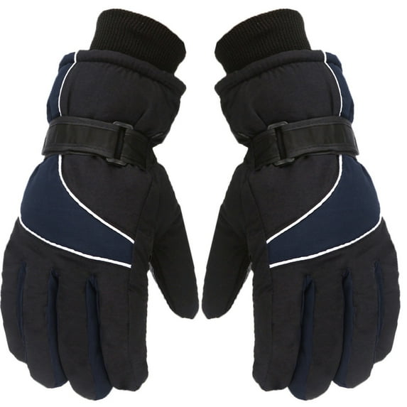 Winter Blue Outdoor Adult Men Women Snow Skating Snowboarding Windproof Warm Ski Gloves