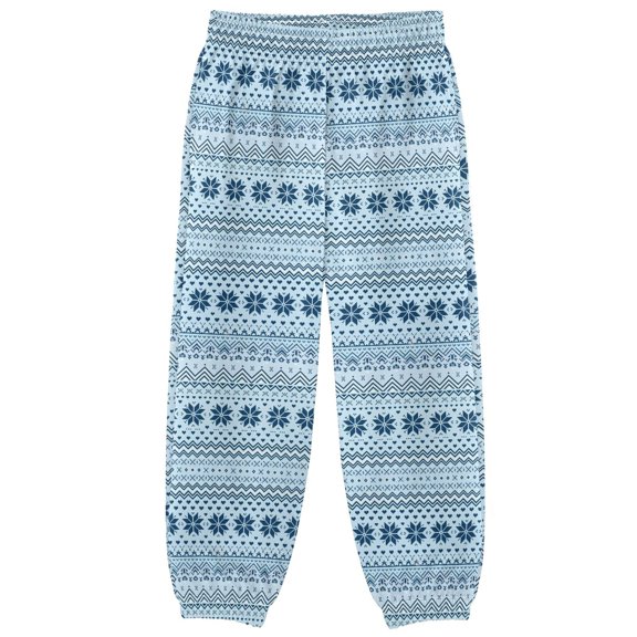 Winter Blue Snowflake Boys Pants Kids Casual Sweatpants Joggers Toddler Sports Pants 3-10 Years