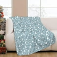 thumbnail image 1 of Winter Blue Throw Blanket Blue Woods Forest Animal Deer Christmas Tree Blanket Cozy Soft Lightweight Flannel Plush Blankets for Bed Couch Living Room Sofa Chair,40x50 Inch, 1 of 6