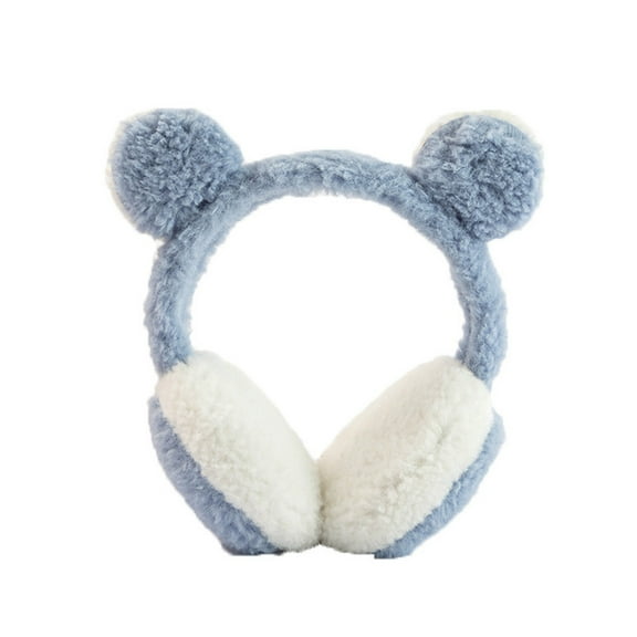 Winter Blue Warm Earmuffs Are Soft And Knitted Plush Can Be Used To Irony The Cold