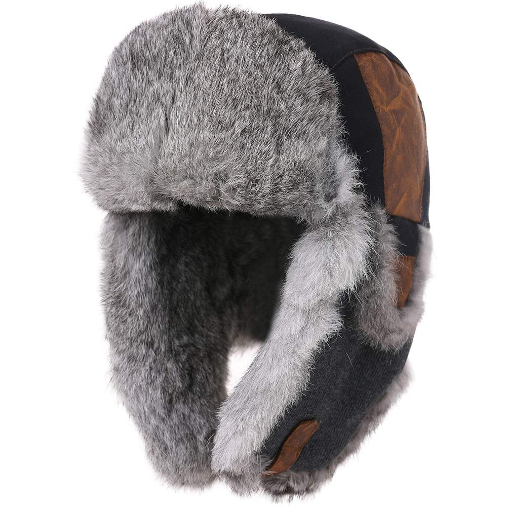 Winter Bomber Hat For Men Hunting Ushanka Russian Warm Trapper Bomber