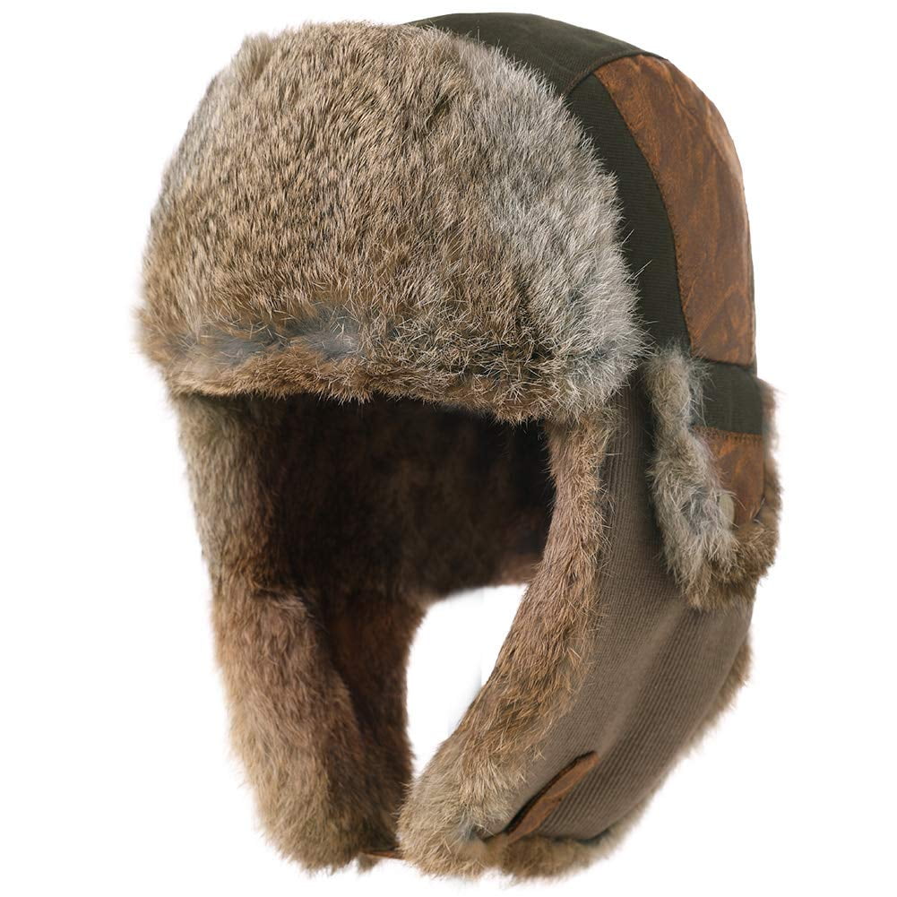 Winter Bomber Hat For Men Hunting Ushanka Russian Warm Trapper Bomber