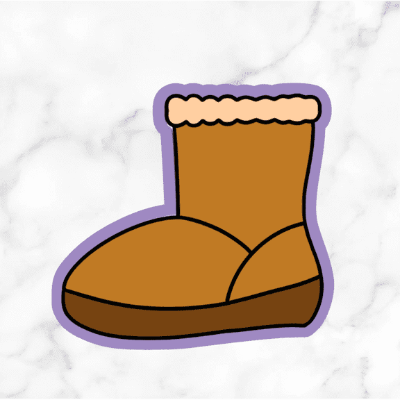 Winter Boot Cookie Cutter with Stamp Option &ndash; Designer Style
