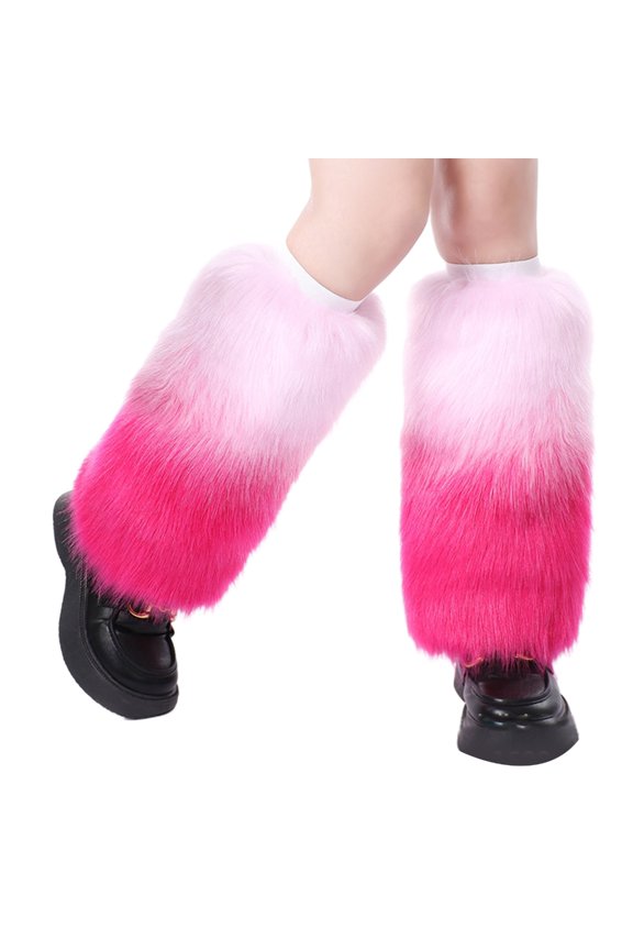 Winter Boot Cuffs Long Warmer Lolita Socks Leg Sock Sets Thigh Garter Fur Sock