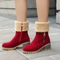 thumbnail image 1 of Winter Boots For Women Warm Boots Ladies Warm Booties Ankle Boots Shoes Female Mid Calf Boots, 1 of 8