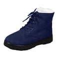thumbnail image 1 of Winter Boots For Women: Warm Lined Ankle Boots Comfortable Suede Lace Up Booties Cute Flat Shoes, 1 of 9