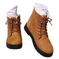 thumbnail image 1 of Winter Boots For Women: Warm Lined Ankle Boots Comfortable Suede Lace Up Booties Cute Flat Shoes, 1 of 9