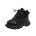 thumbnail image 1 of Winter Boots For Little Boys Girls Toddler Shoes Boys Girls British Style Fashion Lacein Non Slip Thicken Keep Warm Comfortable Boots 11.5 M, 1 of 7