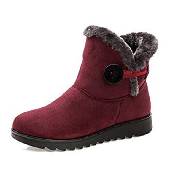 Winter Boots for Women Snow Boots Warm Ankle Booties Cozy Fur Lined Waterproof Non Slip Winter Shoes for Cold Weather, Fashion Warm Walking Boot for Outdoor Casual Wear
