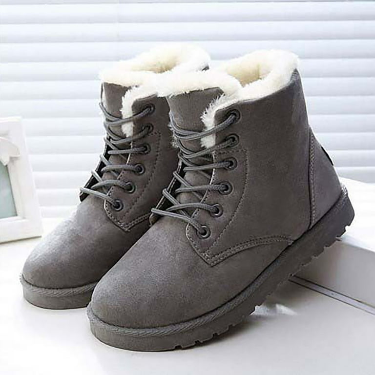 Women large size snow boot warm chunky heel boots deals