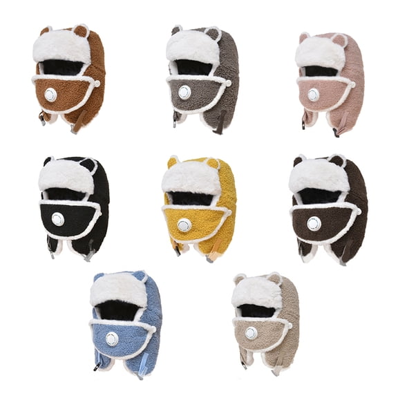 Winter Boy Trapper Trooper Hat Outdoor Warm Girls Ski Cap Windproof Mask Ear Flaps Hats for Kids