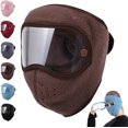 thumbnail image 1 of Winter Breathable Warm Masks With Full Face Protection, Fleece Thermal Mask with Removable Goggles, Winter Running Warm Mask, Full Face Protection, Windproof No Fog, Unisex (Coffee), 1 of 12