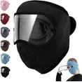 thumbnail image 1 of Winter Breathable Warm Masks With Full Face Protection, Fleece Thermal Mask with Removable Goggles, Winter Running Warm Mask, Full Face Protection, Windproof No Fog, Unisex (Black), 1 of 12