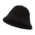 thumbnail image 1 of Winter Bucket Hat Fluffy Faux Fur Fisherman Solid Color Fisherman Hat Women's Winter Warm And Cold Proof Face Small Basin A-Black, 1 of 3
