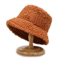 thumbnail image 1 of Winter Bucket Hat Warm Hats Fisherman Cap caramel colour, 1 of 5