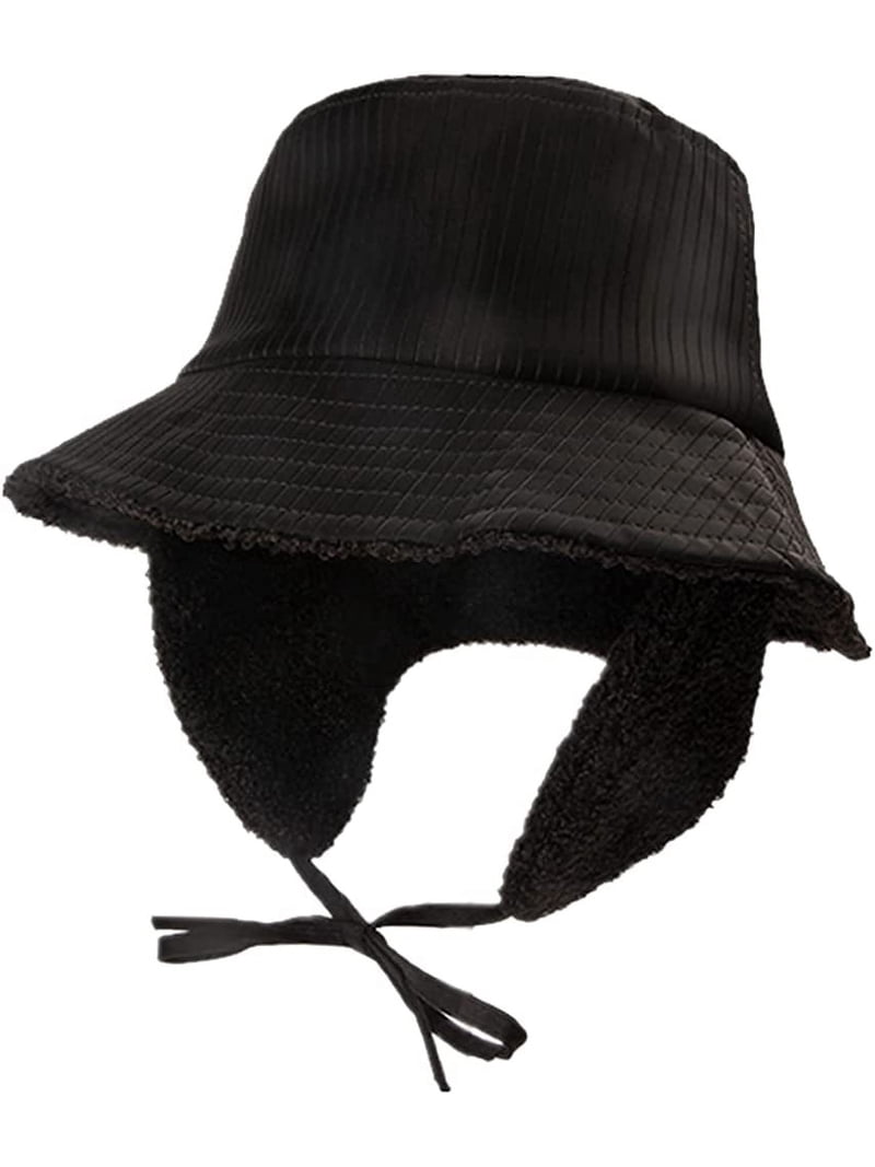 Warm Autumn Winter Bucket Rain Hat for Women with Ear Flaps  display picture 3