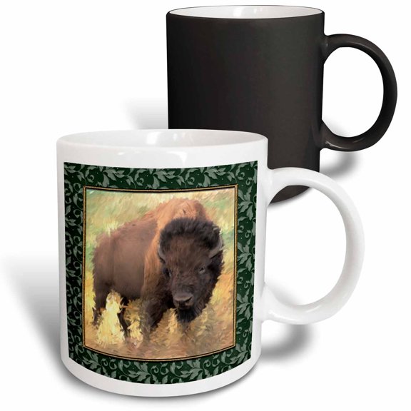 3drose, Winter Buffalo, 11oz Magic Transforming Mug