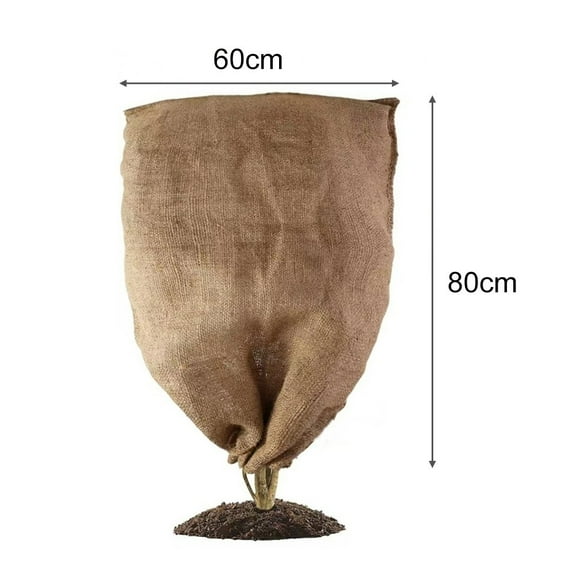 Winter Burlap Plant Cover Bag With Drawstring ,Cold Freeze Protection Cover Bags Tree Freeze Blanket For Outdoor
