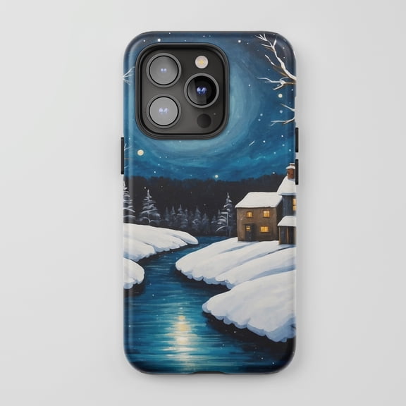 Winter Cabin For All iPhone Series Tough Phone Case