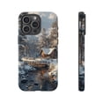 thumbnail image 1 of Winter Cabin Forest Covered in Snow Scenic Artistic Illustration Phone Case with iPhone 11 to 17 Pro Max, 1 of 2