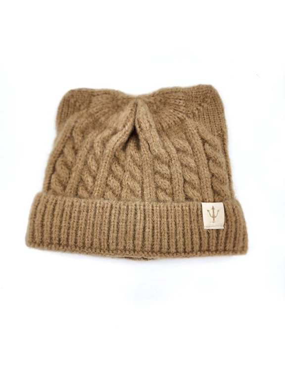 Winter Cable Knit Ear Shape Beanie