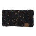 thumbnail image 1 of Winter Cable Knit Headbands for Women Soft Fuzzy Fleece Lined Ear Warmers Wide Elastic Sports Windproof Headband 1 PC Black One Size, 1 of 3