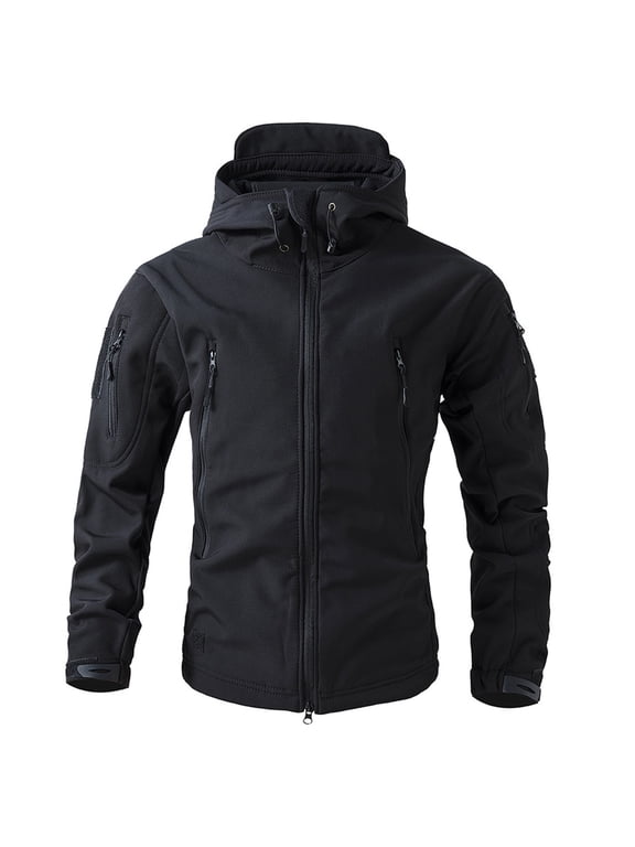 Winter Jackets for Men Softshell Fleece Autumn Winter Jackets Windbreaker Waterproof Outdoor Hooded Rain Coats
