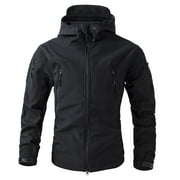 Winter Jackets for Men Softshell Fleece Autumn Winter Jackets Windbreaker Waterproof Outdoor Hooded Rain Coats