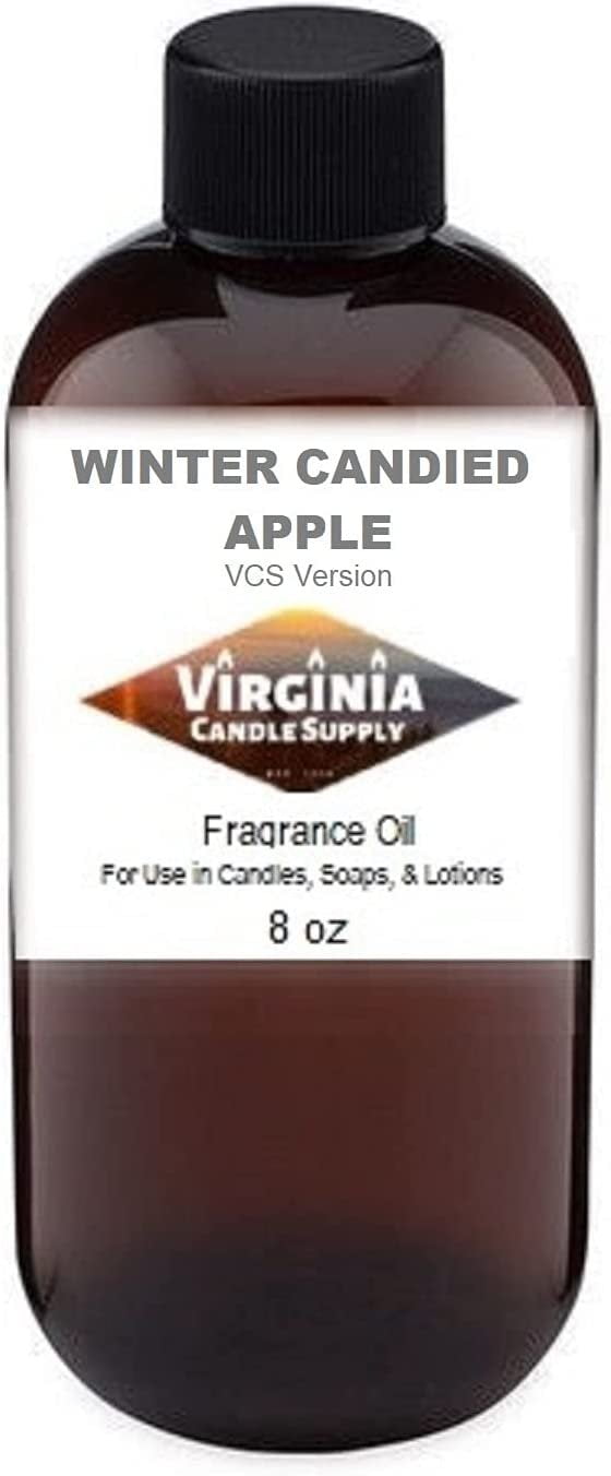 Winter Candied Apple Fragrance Oil 8 oz. Bottle for Candle Making, Soap Making, Tart Making, Room Sprays, Lotions, Car Fresheners, Slime, Bath Bombs, Warmers