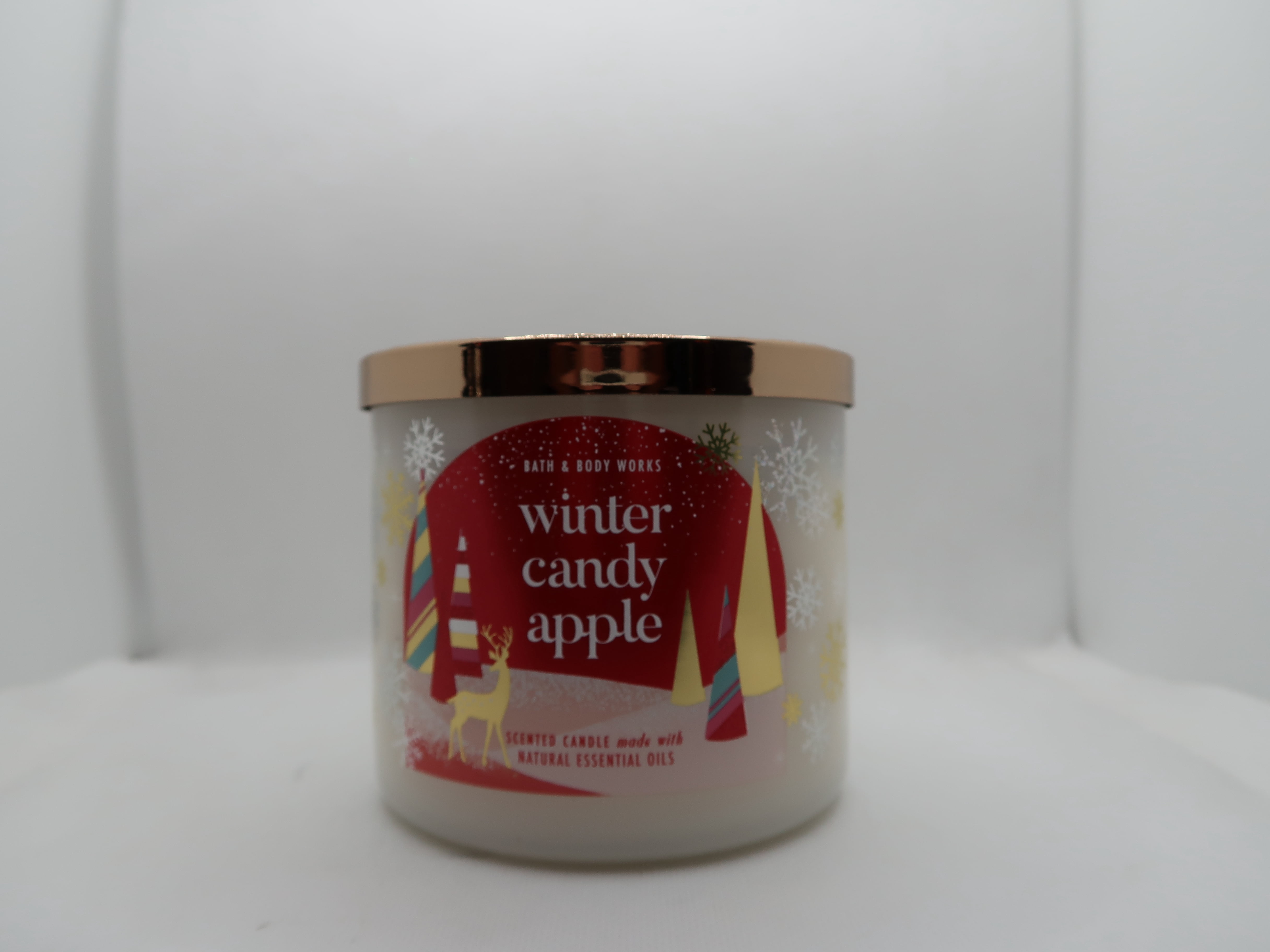 Winter Candy Apple - Bath Body Works, White Barn 3-Wick Candle w ...