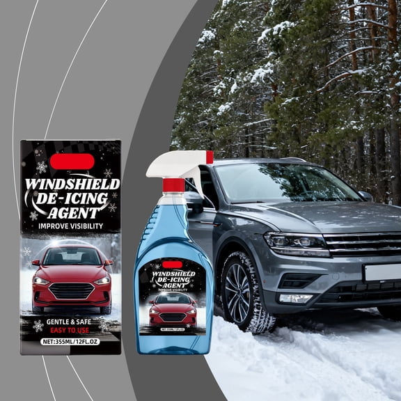 Winter Car Glass Deicing Agent 355ml - Snow Melting Formula, Environmentally Safe, Long-Lasting Protection, Easy Application, Versatile Winter Solution
