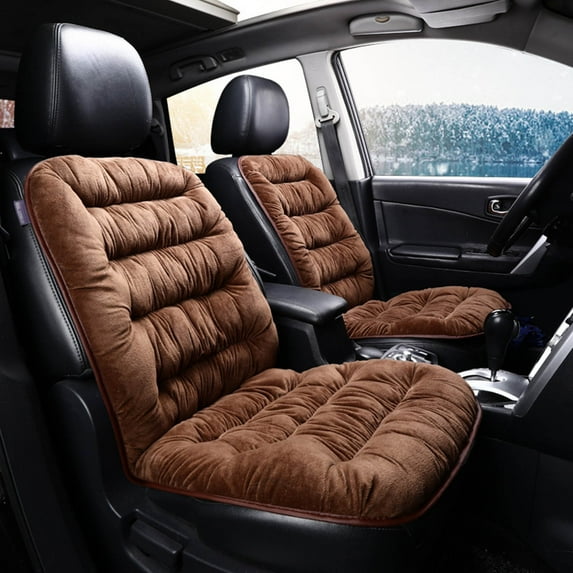 Winter Car Seat Cover - Front & Rear Soft Cushion Pad with Heat Retention, Universal Fit for Cars, SUVs, Trucks - 56x50cm/22x19.7in, Gray