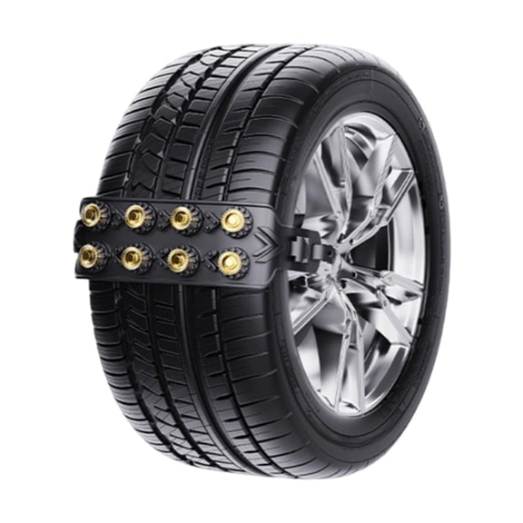 Winter Car Tire - Chains for Enhanced Traction and Safe Driving on Snowy Roads Universal Fit Manual Installation